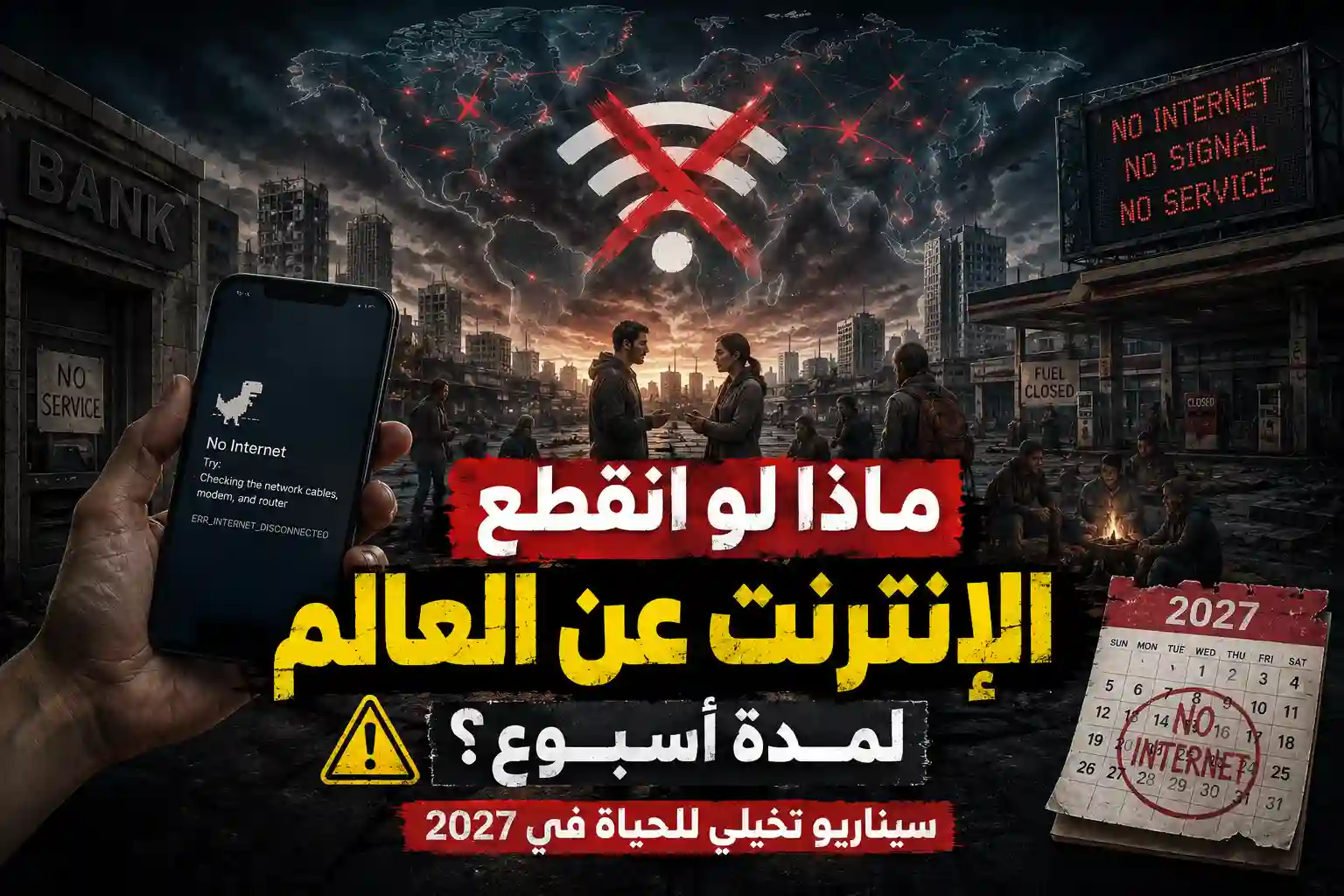 سيناريو تخيلي انقطاع الإنترنت عن العالم 2027